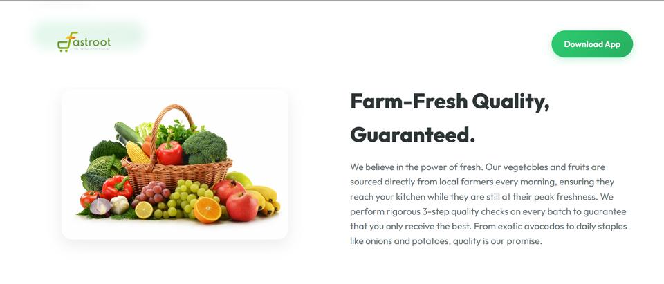 Fastroot — farm-fresh quality guarantee