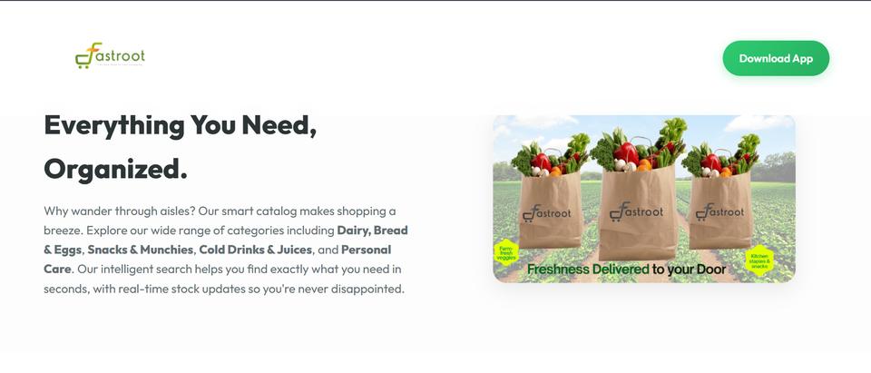 Fastroot — organized product catalog
