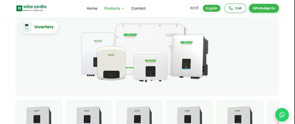 Manoja Agencies — Waaree inverter range